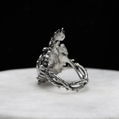 ANATOMICAL SACRED HEART Handmade Silver 925 Ring