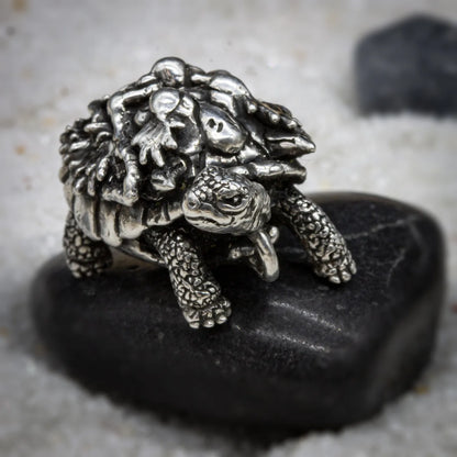 TURTLE-ONI Handmade Silver Pendant