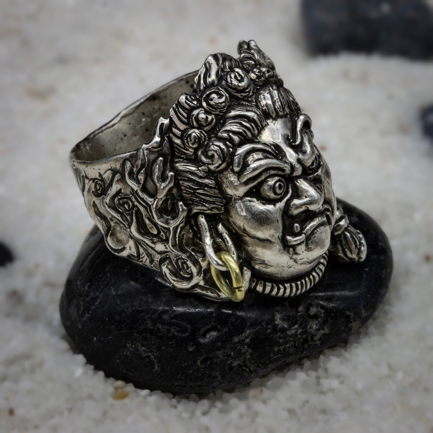 FUDO MYO-O Buddha Handmade Sterling Silver 925 Ring