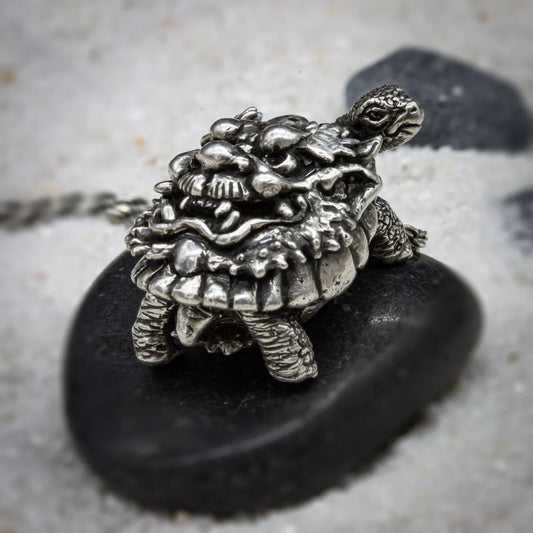 TURTLE-ONI Handmade Silver Pendant