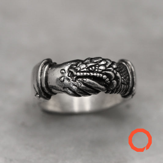 TRUST NO ONE TATTOO Handmade Silver Ring