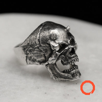 DEVIL SKULL Handmade SIlver Ring