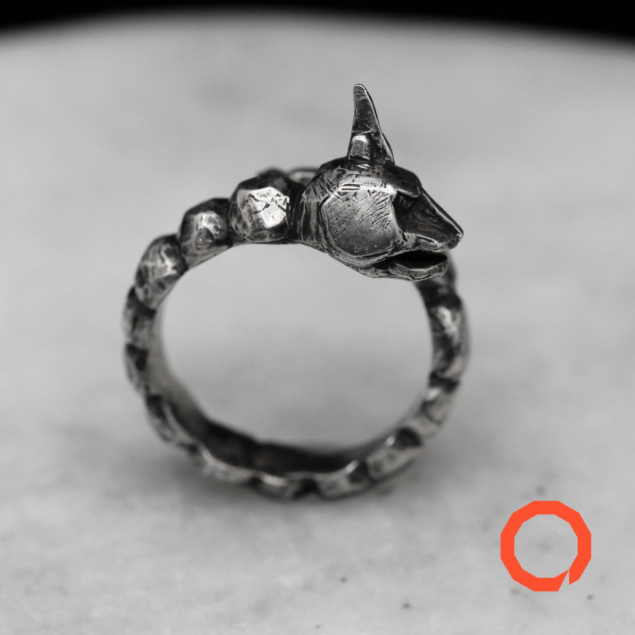 Onix Ring – Handmade Pokémon-Inspired Jewelry in Sterling Silver 925