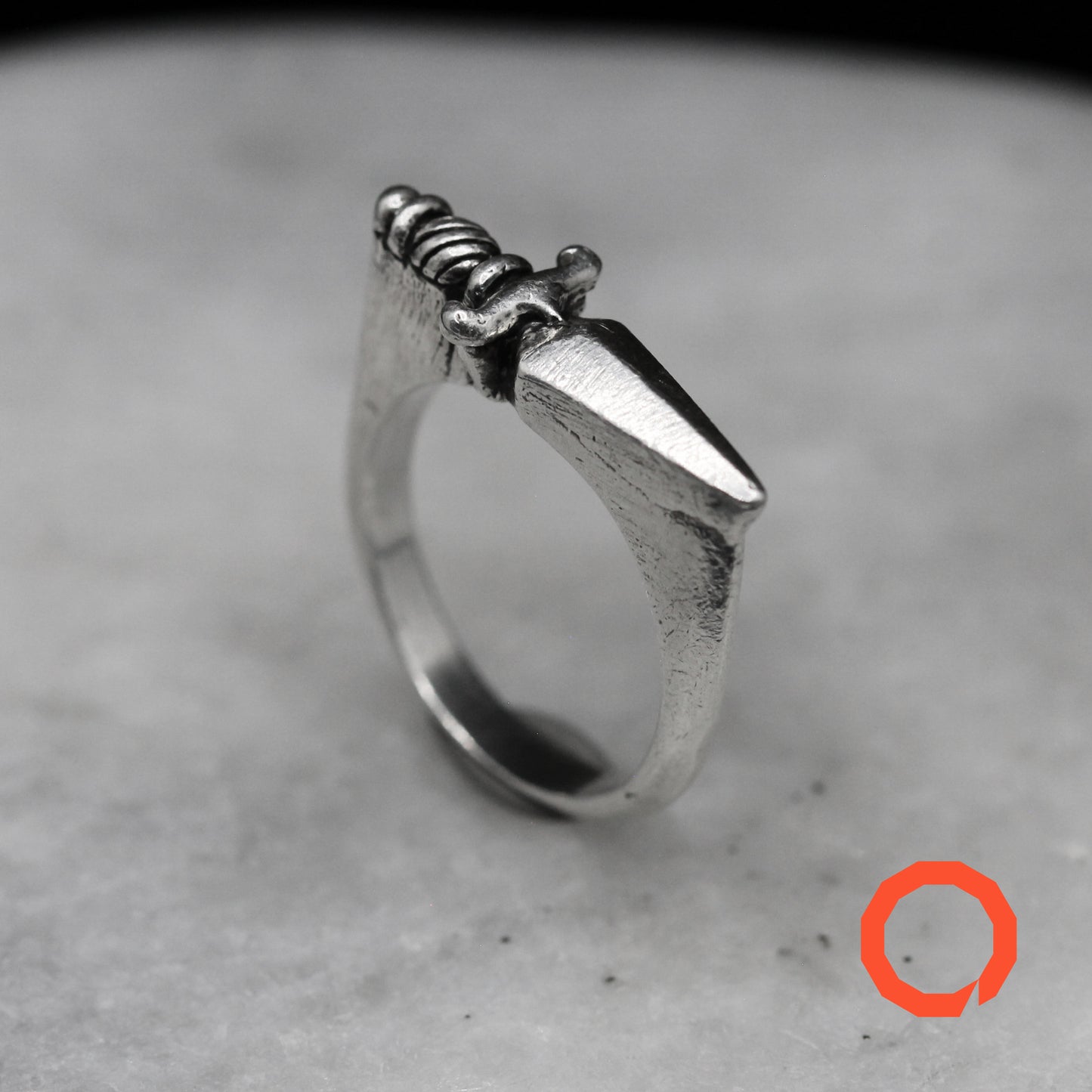 DAGGER KNIFE Handmade Silver Ring