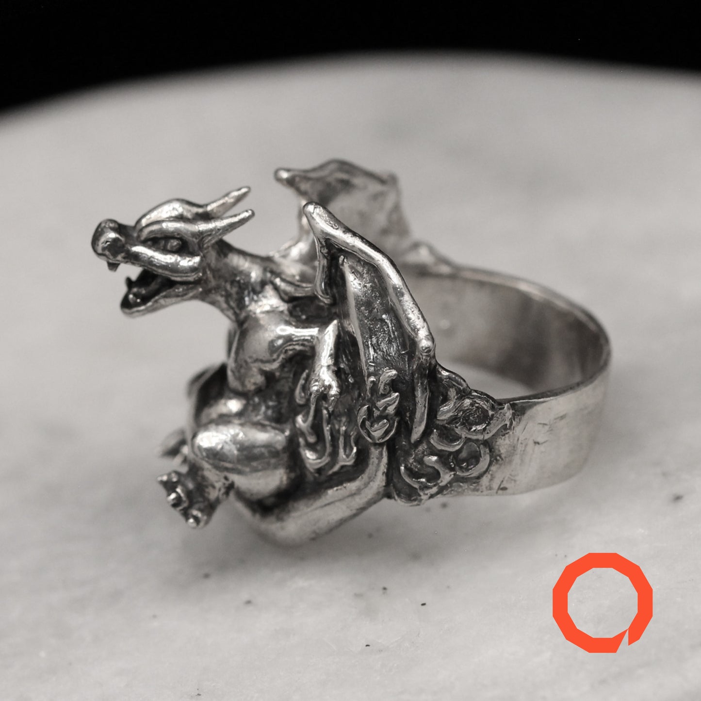 CHARIZARD Handmade Silver Ring