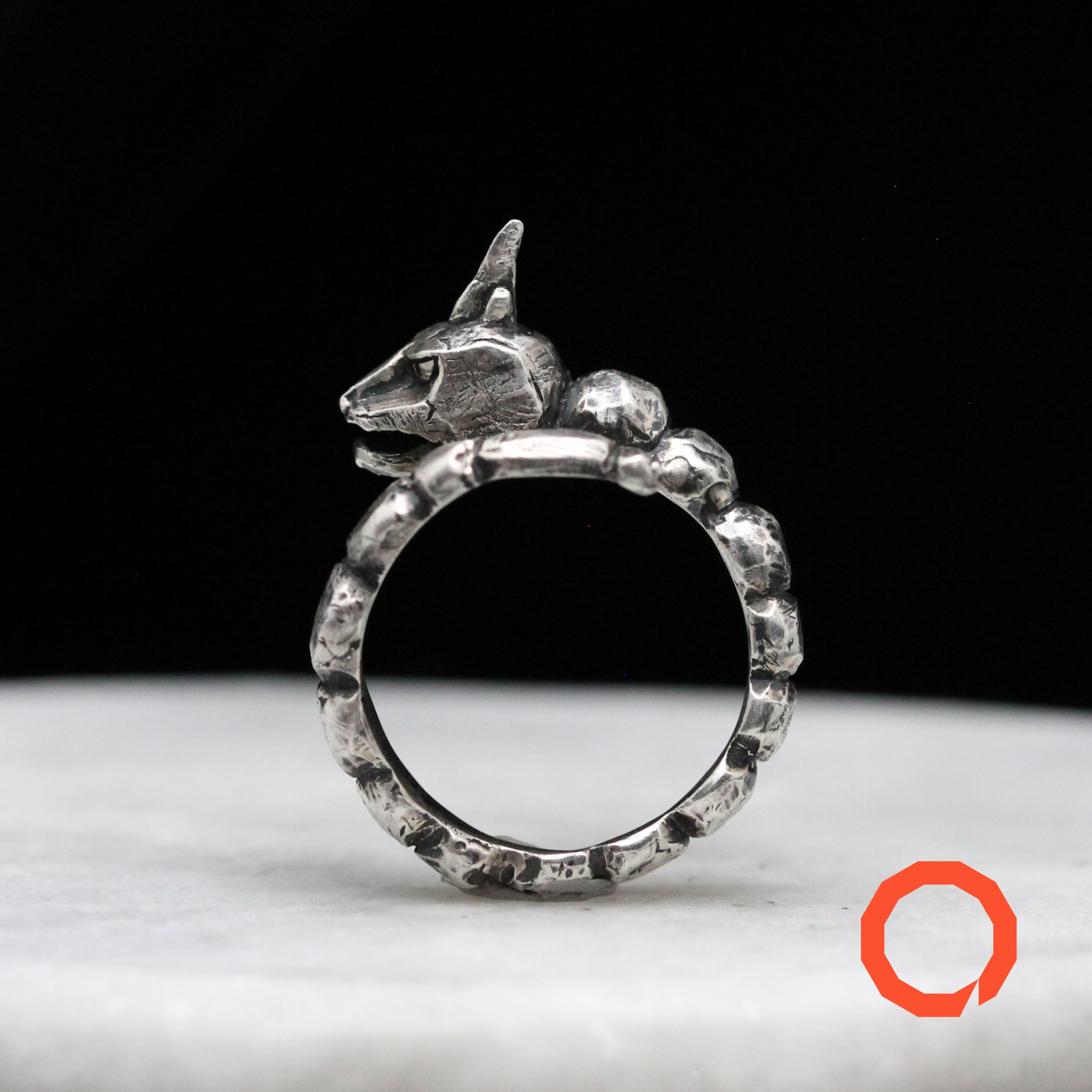 Onix Ring – Handmade Pokémon-Inspired Jewelry in Sterling Silver 925