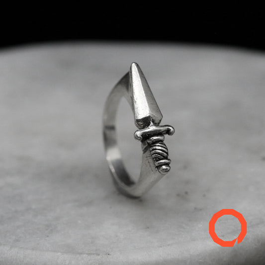 DAGGER KNIFE Handmade Silver Ring