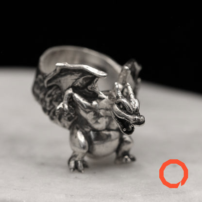 CHARIZARD Handmade Silver Ring