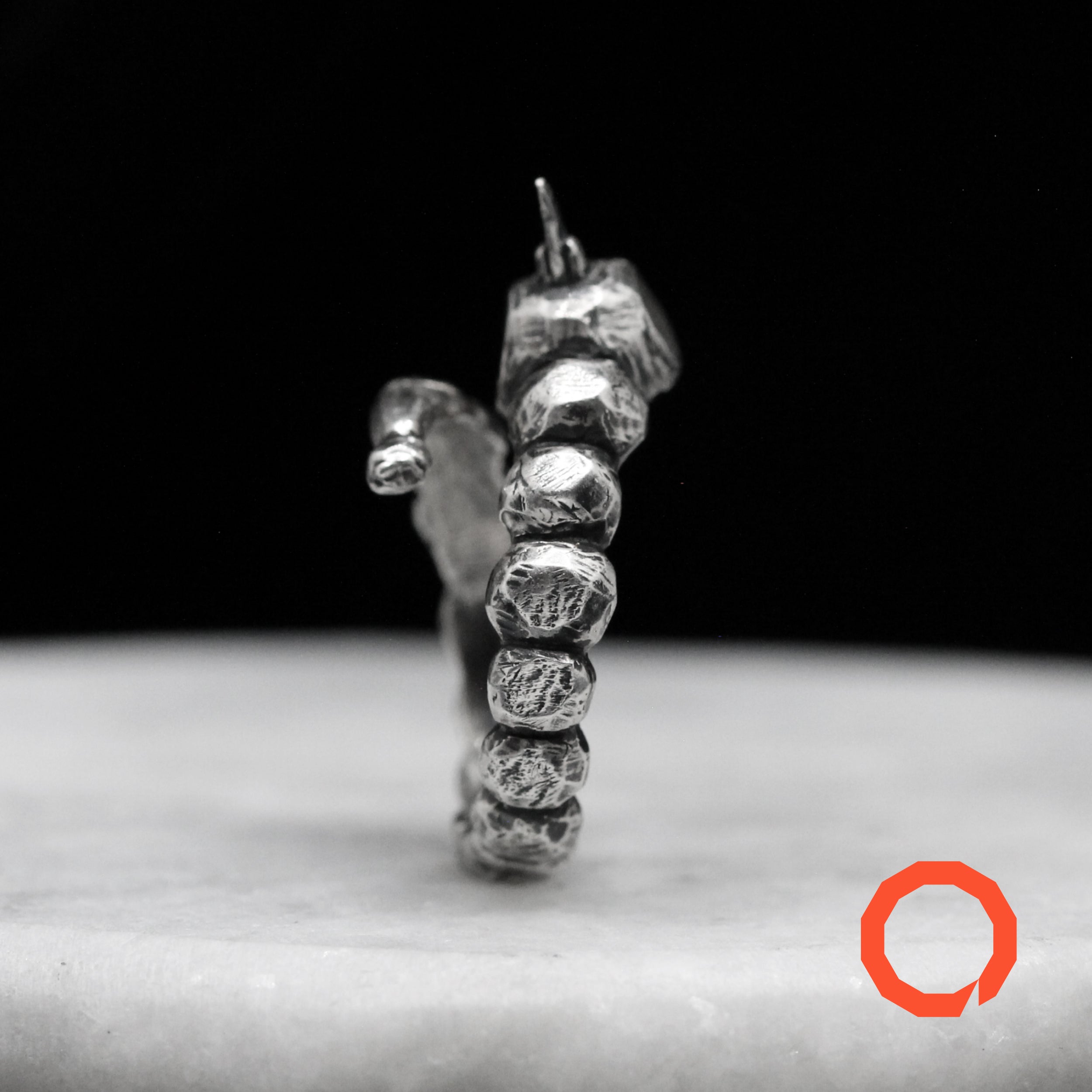 Onix Ring – Handmade Pokémon-Inspired Jewelry in Sterling Silver 925